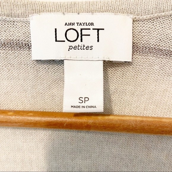 Ann Taylor Loft Stripped Wool Blend Sequin sweater - Picture 4 of 15